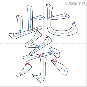 紫 筆畫|紫的筆順 國字「紫」筆畫